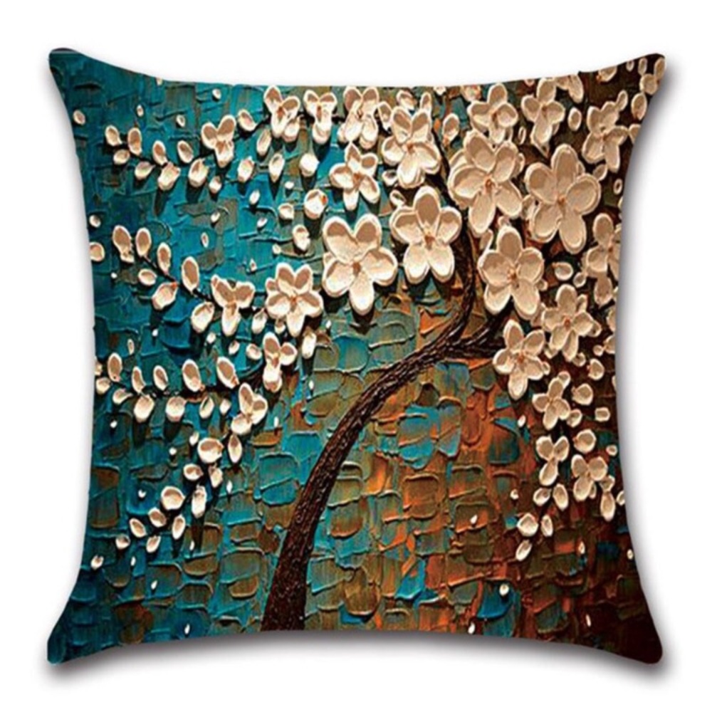 HP🎉🎉 NEW Pillow Cover Floral Tree Design